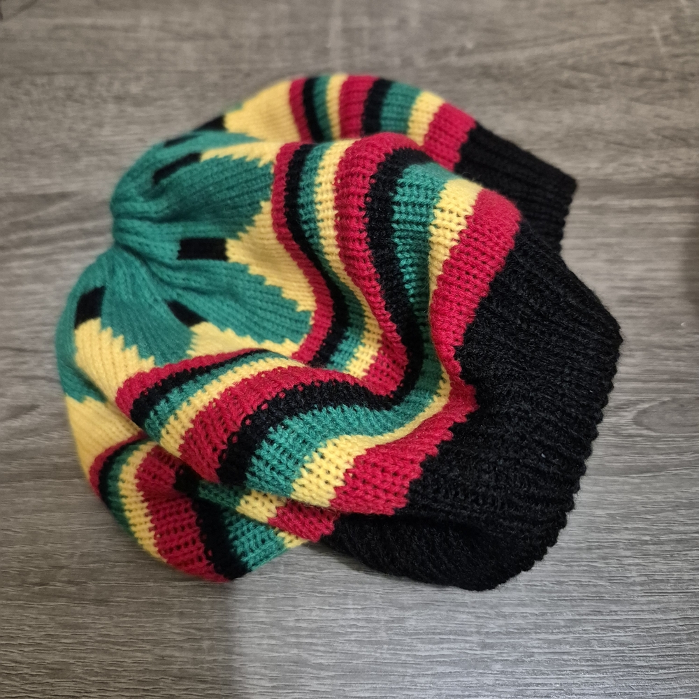 Colorful Knit Rasta Tam Hat - Picture 4 of 4